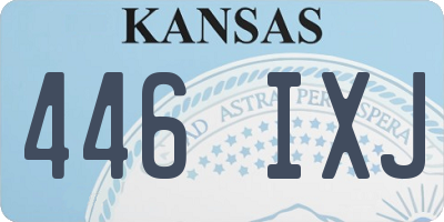 KS license plate 446IXJ