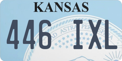 KS license plate 446IXL