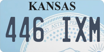 KS license plate 446IXM