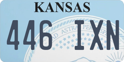 KS license plate 446IXN