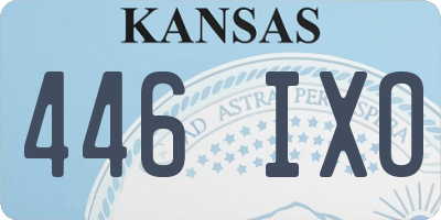 KS license plate 446IXO