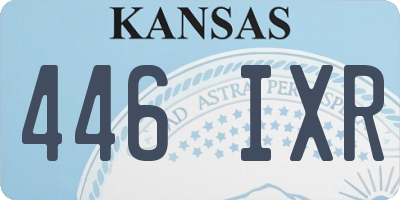 KS license plate 446IXR
