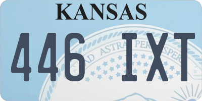 KS license plate 446IXT