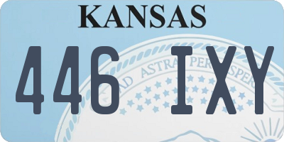 KS license plate 446IXY