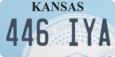 KS license plate 446IYA