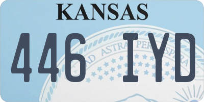KS license plate 446IYD