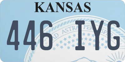 KS license plate 446IYG