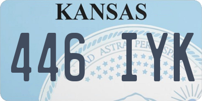 KS license plate 446IYK