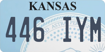 KS license plate 446IYM