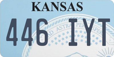 KS license plate 446IYT