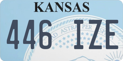 KS license plate 446IZE