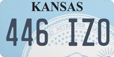 KS license plate 446IZO