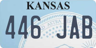 KS license plate 446JAB