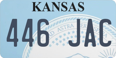 KS license plate 446JAC