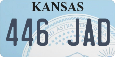 KS license plate 446JAD