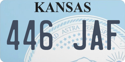 KS license plate 446JAF