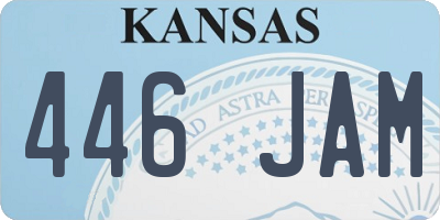 KS license plate 446JAM
