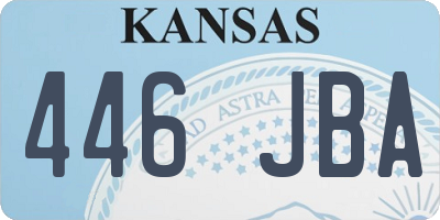 KS license plate 446JBA