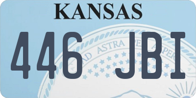 KS license plate 446JBI