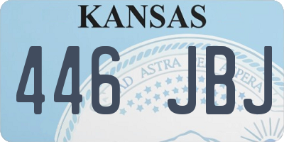 KS license plate 446JBJ