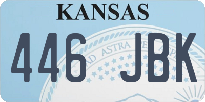 KS license plate 446JBK