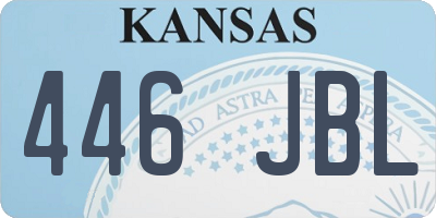 KS license plate 446JBL
