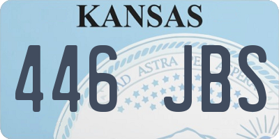 KS license plate 446JBS