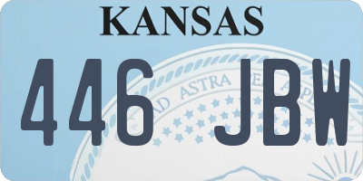 KS license plate 446JBW