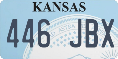 KS license plate 446JBX