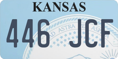 KS license plate 446JCF