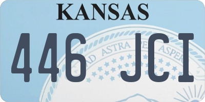 KS license plate 446JCI