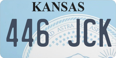 KS license plate 446JCK