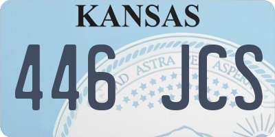 KS license plate 446JCS