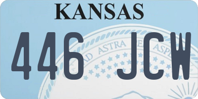 KS license plate 446JCW