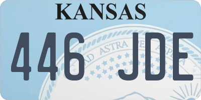 KS license plate 446JDE