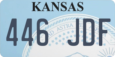 KS license plate 446JDF