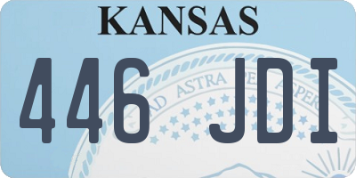 KS license plate 446JDI