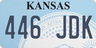 KS license plate 446JDK
