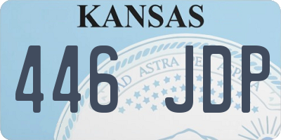 KS license plate 446JDP