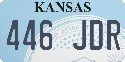 KS license plate 446JDR