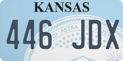 KS license plate 446JDX