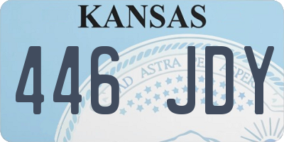 KS license plate 446JDY