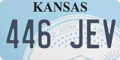 KS license plate 446JEV