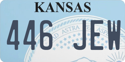 KS license plate 446JEW