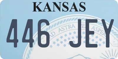 KS license plate 446JEY