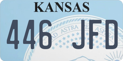 KS license plate 446JFD