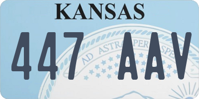 KS license plate 447AAV