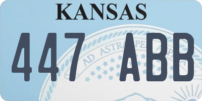 KS license plate 447ABB