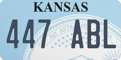 KS license plate 447ABL