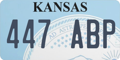 KS license plate 447ABP